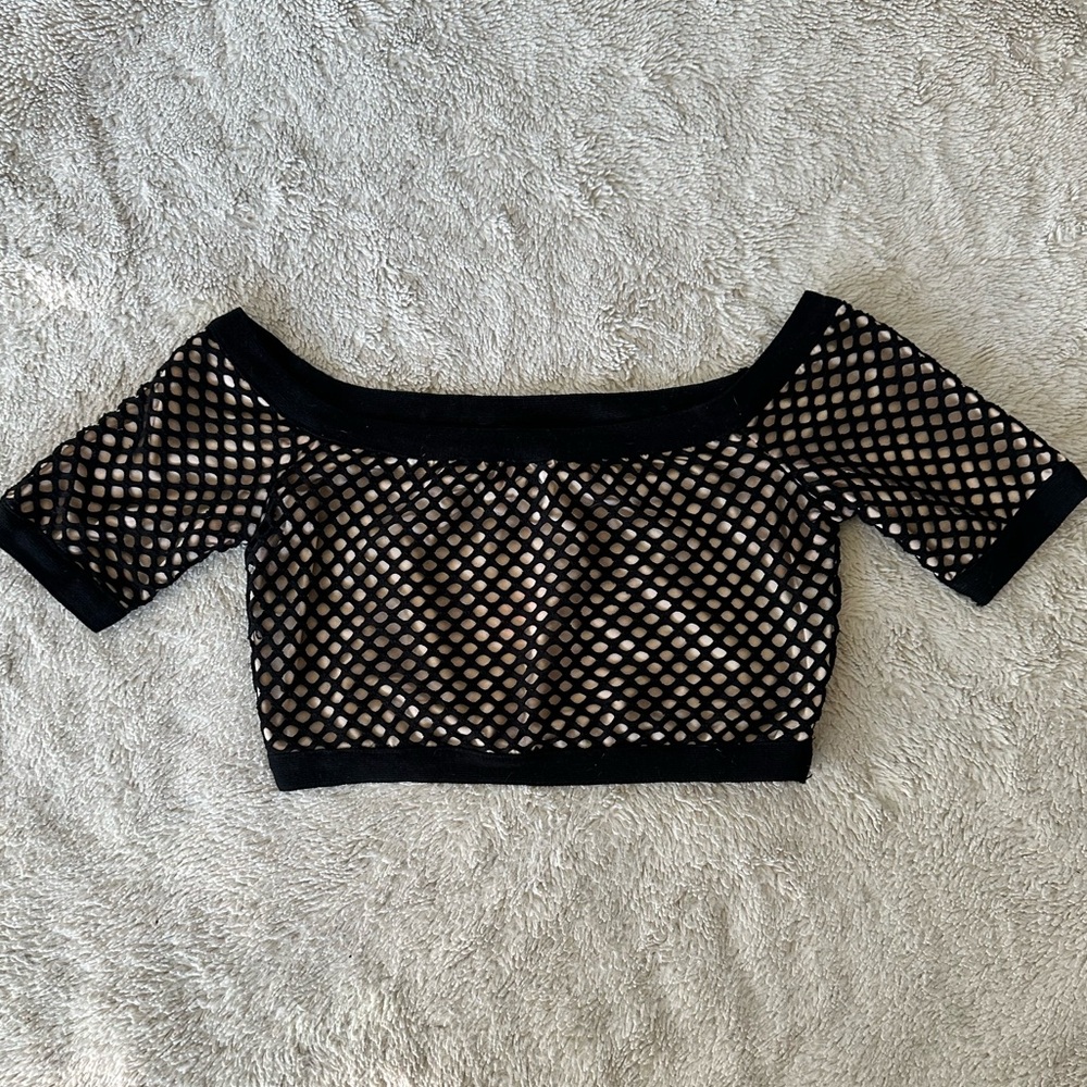 Goth Mesh Crop Top
